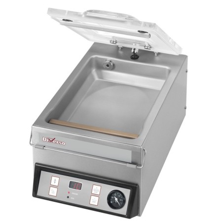Machine sous vide couvercle bombé cuve acier inox  - 4 m3/h