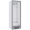 Vitrine ventilée négative vitrée 382 litres - 5 niveaux fixes - BLANCHE