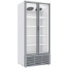 Vitrine ventilée positive 804 litres 2 portes battantes BLANCHE
