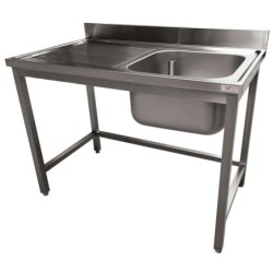 Plonge inox ECO 1 cuve égouttoir gauche sans tablette inférieure