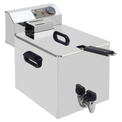 Friteuse de table électrique 8 litres + robinet de vidange