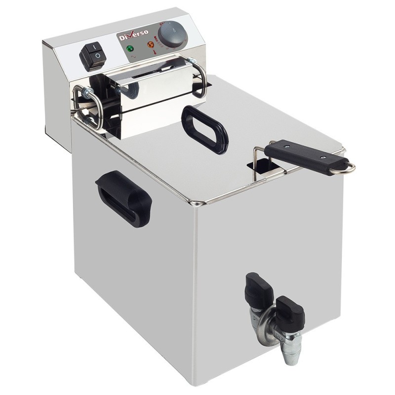 Friteuse de table électrique 10 litres + robinet de vidange
