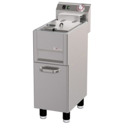 Friteuse électrique 13 litres sur meuble avec vidange