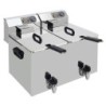 Friteuse de table électrique 2x 8 litres + robinet de vidange