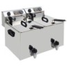 Friteuse de table électrique 2x 10 litres + robinet de vidange
