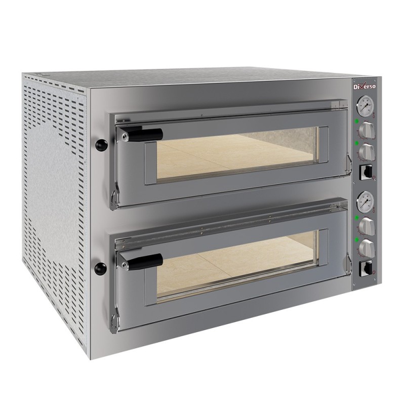 Four électrique 2x 4 pizzas diam.350mm 2 chambres
