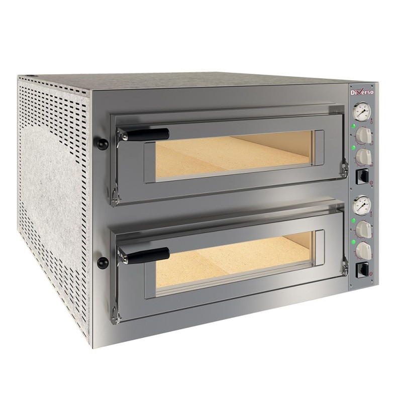 Four électrique 2x 6 pizzas diam.350mm 2 chambres