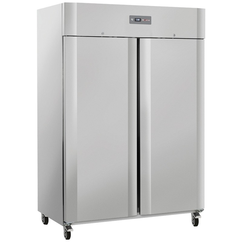 Armoire congélateur ventilée 1200 Lit. 2 portes GN 2/1 sur roues 2 avec freins