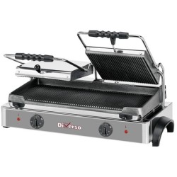 Grill panini électrique DOUBLE plaques rainurées
