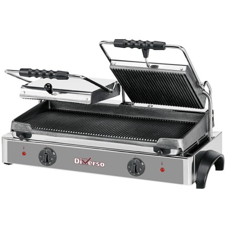 Grill panini électrique DOUBLE plaques rainurées