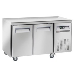 Table de congélation ventilé 2 portes GN 1/1 sur roues 2 avec freins
