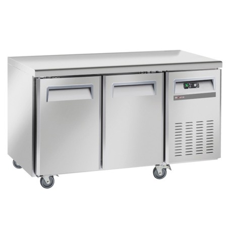 Table de congélation ventilé 2 portes GN 1/1 sur roues 2 avec freins