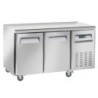 Table de congélation ventilé 2 portes GN 1/1 sur roues 2 avec freins