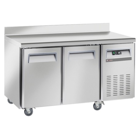 Table de congélation ventilé 2 portes GN 1/1 avec dosseret sur roues 2 avec