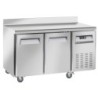 Table de congélation ventilé 2 portes GN 1/1 avec dosseret sur roues 2 avec