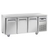 Table frigorifique ventilé 3 portes GN 1/1 sur roues 2 avec freins