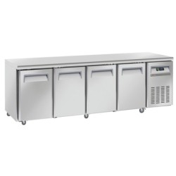 Table frigorifique ventilé 4 portes GN 1/1 sur roues 2 avec freins