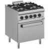 Fourneau gaz 4 feux four électrique à convection GN 1/1