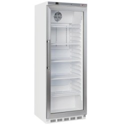 Armoire frigorifique porte vitrée ventilée 400 Litres - blanc