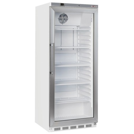 Armoire frigorifique GN 2/1 porte vitrée ventilée 600 Litres - blanc