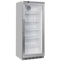 Armoire frigorifique GN 2/1 porte vitrée ventilée 600 Lit. acier inox