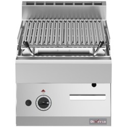 Grill pierre de lave 1/2 module grille en fonte "double face"