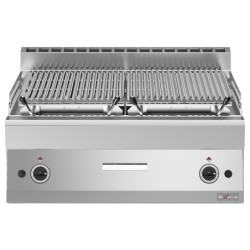 Grill pierre de lave 1/1 module grille en fonte "double face"