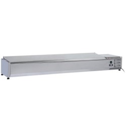 Structure réfrigérée 10x GN1/4 - 150 mm avec couvercle inox
