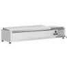 Structure réfrigérée 5 x GN 1/3 & 1x GN 1/2 -150 mm avec couvercle inox
