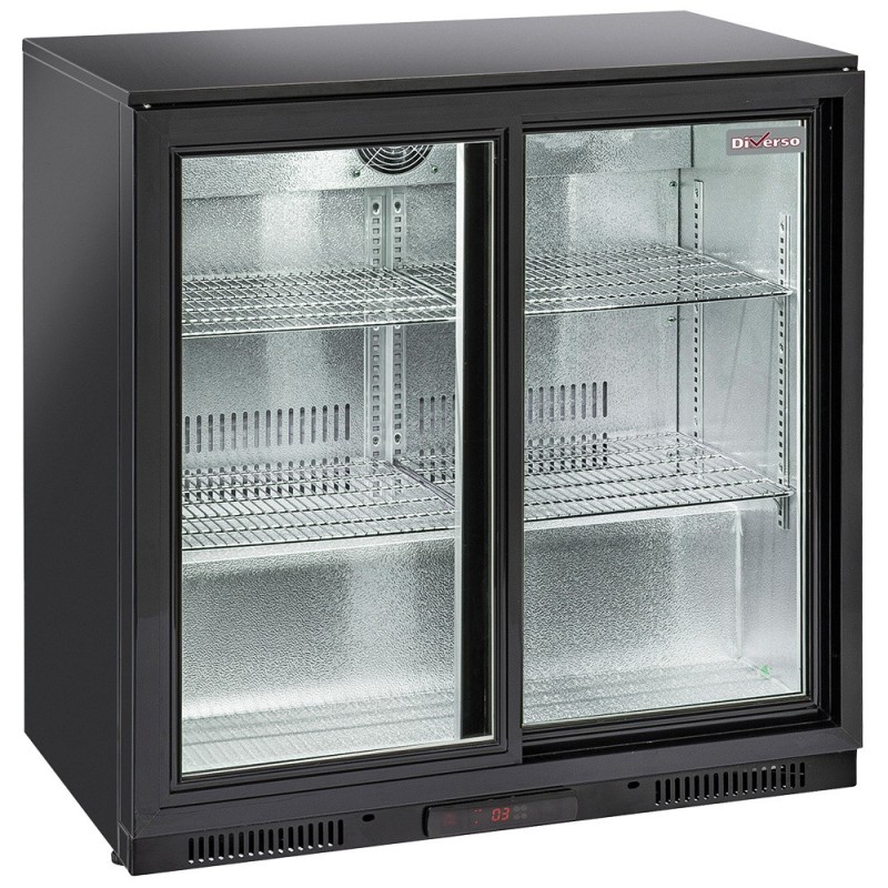 Refroidisseur de bouteilles "arrière bar" ventilé 2 portes  vitrées coulissantes