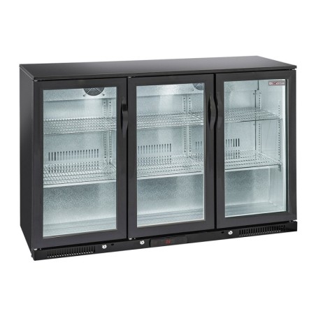Refroidisseur de bouteilles "arrière bar" ventilé 3 portes  vitrées battantes