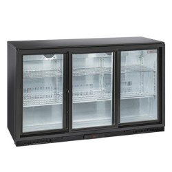 Refroidisseur de bouteilles "arrière bar" ventilé 3 portes  vitrées coulissantes