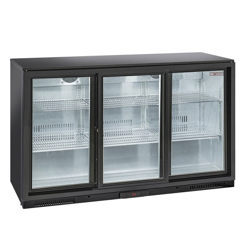 Refroidisseur de bouteilles "arrière bar" ventilé 3 portes  vitrées coulissantes
