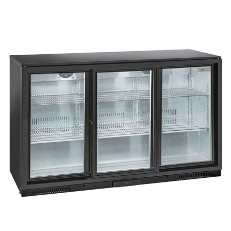 Refroidisseur de bouteilles "arrière bar" ventilé 3 portes  vitrées coulissantes