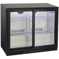 Refroidisseur de bouteilles ventilé 2 portes vitrées coulissantes